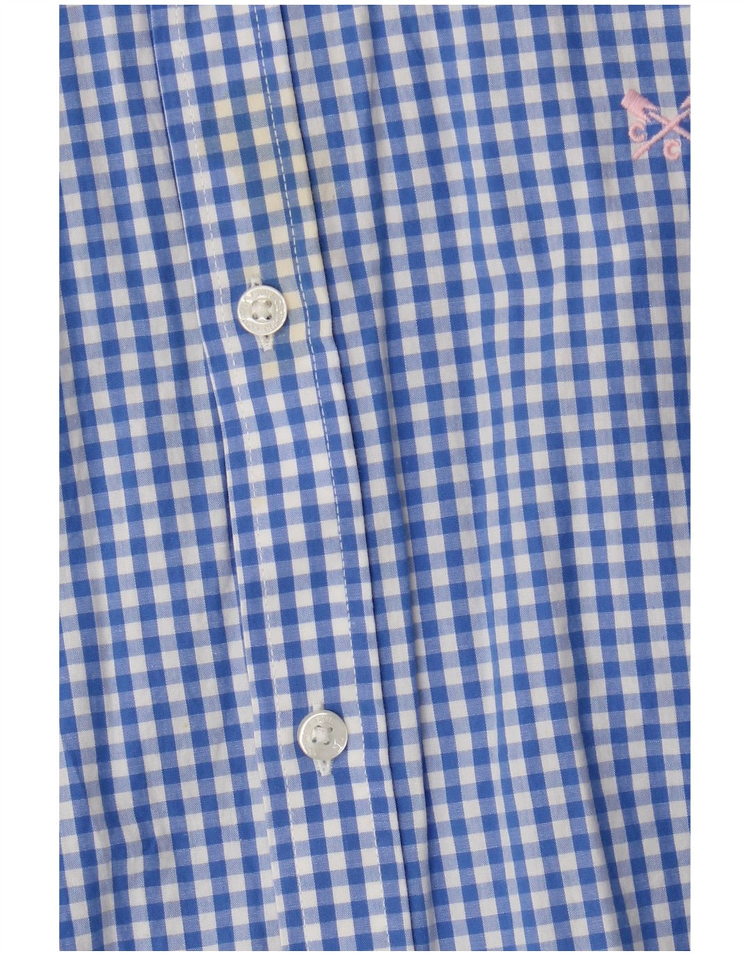 Crew Clothing Chemise classique pour homme en coton vichy bleu moyen