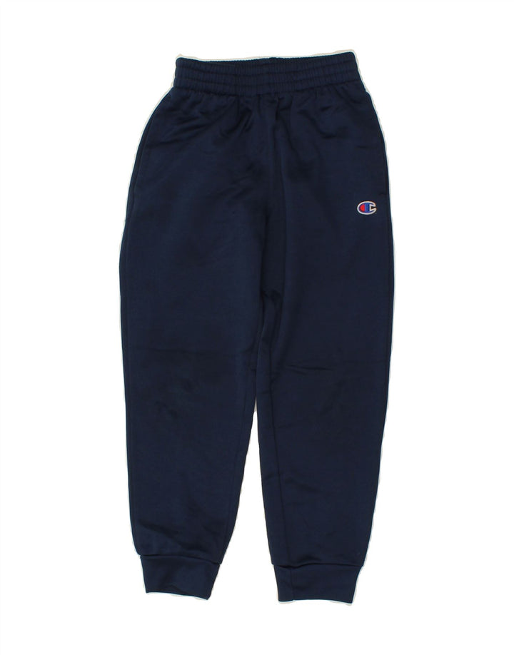 CHAMPION Boys Tracksuit Trousers Joggers 7-8 Years  Navy Blue Polyester Vintage Champion and Second-Hand Champion from Messina Hembry 