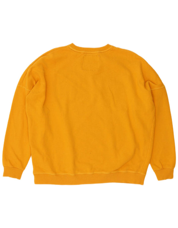 Superdry Sweat-shirt surdimensionné graphique pour femme UK 12 Jaune moyen