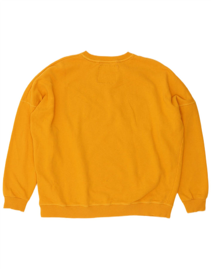 Superdry Sweat-shirt surdimensionné graphique pour femme UK 12 Jaune moyen