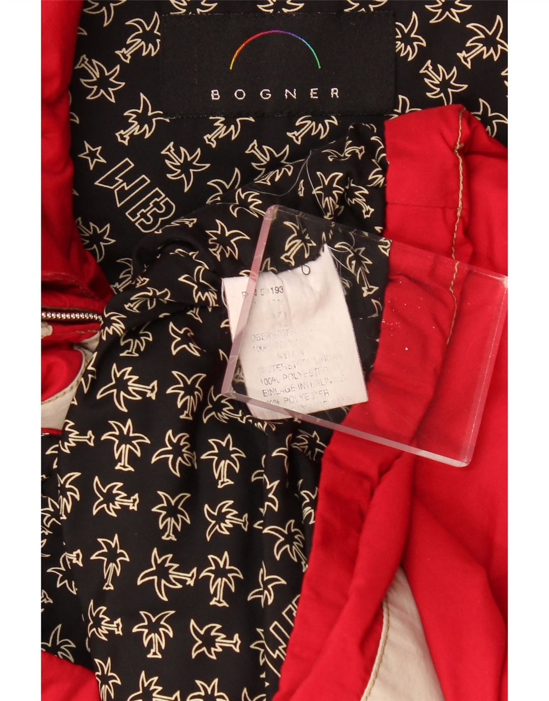 BOGNER Veste Anorak Graphique pour Homme UK 42 XL Rouge Colorblock Polyester