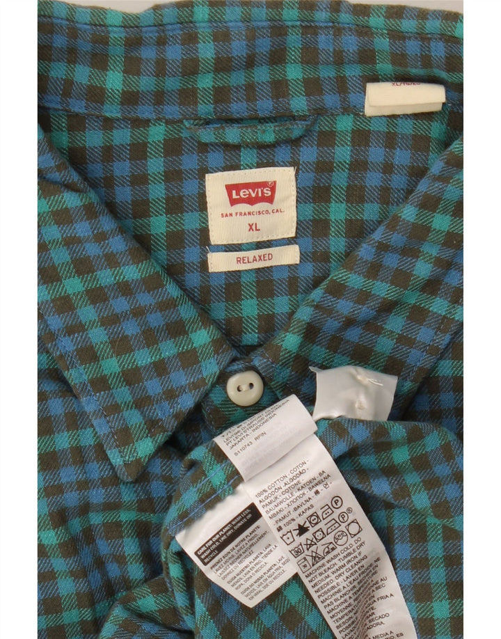 Levi's Chemise Relaxed Flannel XL Homme Vert Vichy Coton