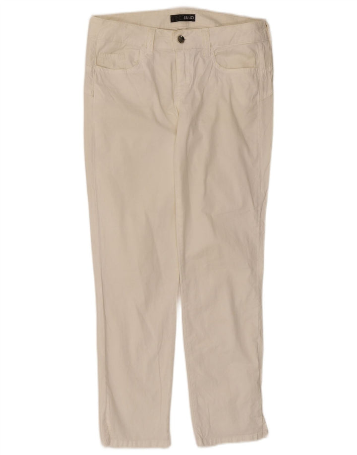 Liu Jo Pantalon décontracté slim pour femme W30 L27 Blanc