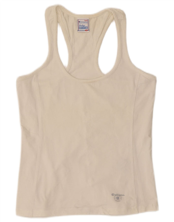 Champion Débardeur Femme UK 12 Coton Blanc Moyen