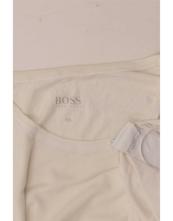 Hugo Boss T-Shirt Homme Top 2XL Coton Blanc