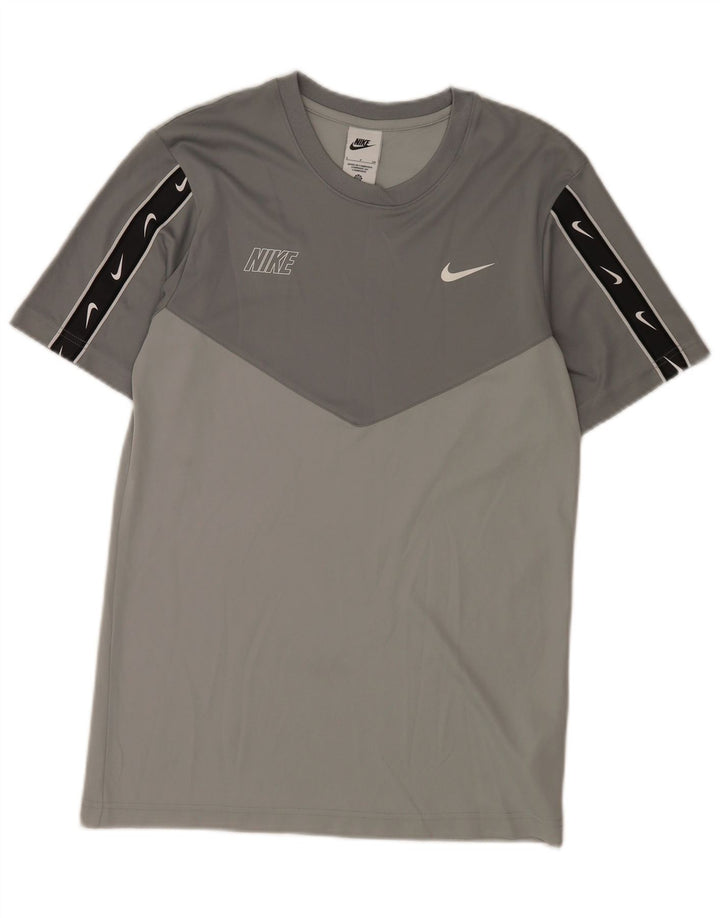 Nike T-shirt graphique pour homme Petit gris Colorblock Polyester