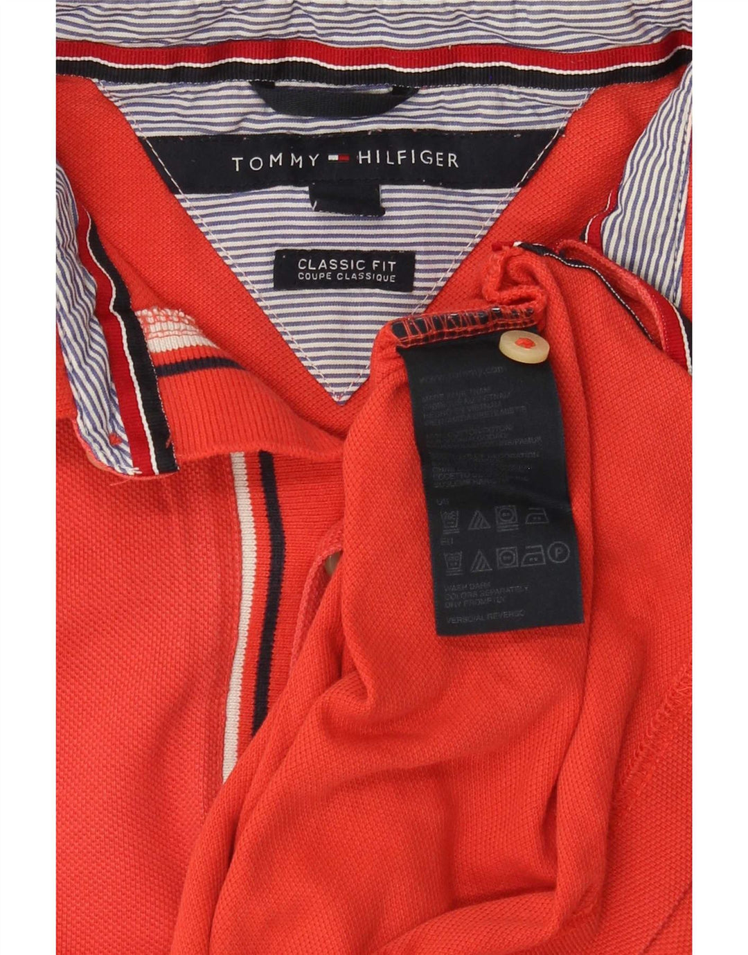 Tommy Hilfiger Polo Coupe Classique Homme Rouge Moyen Coton