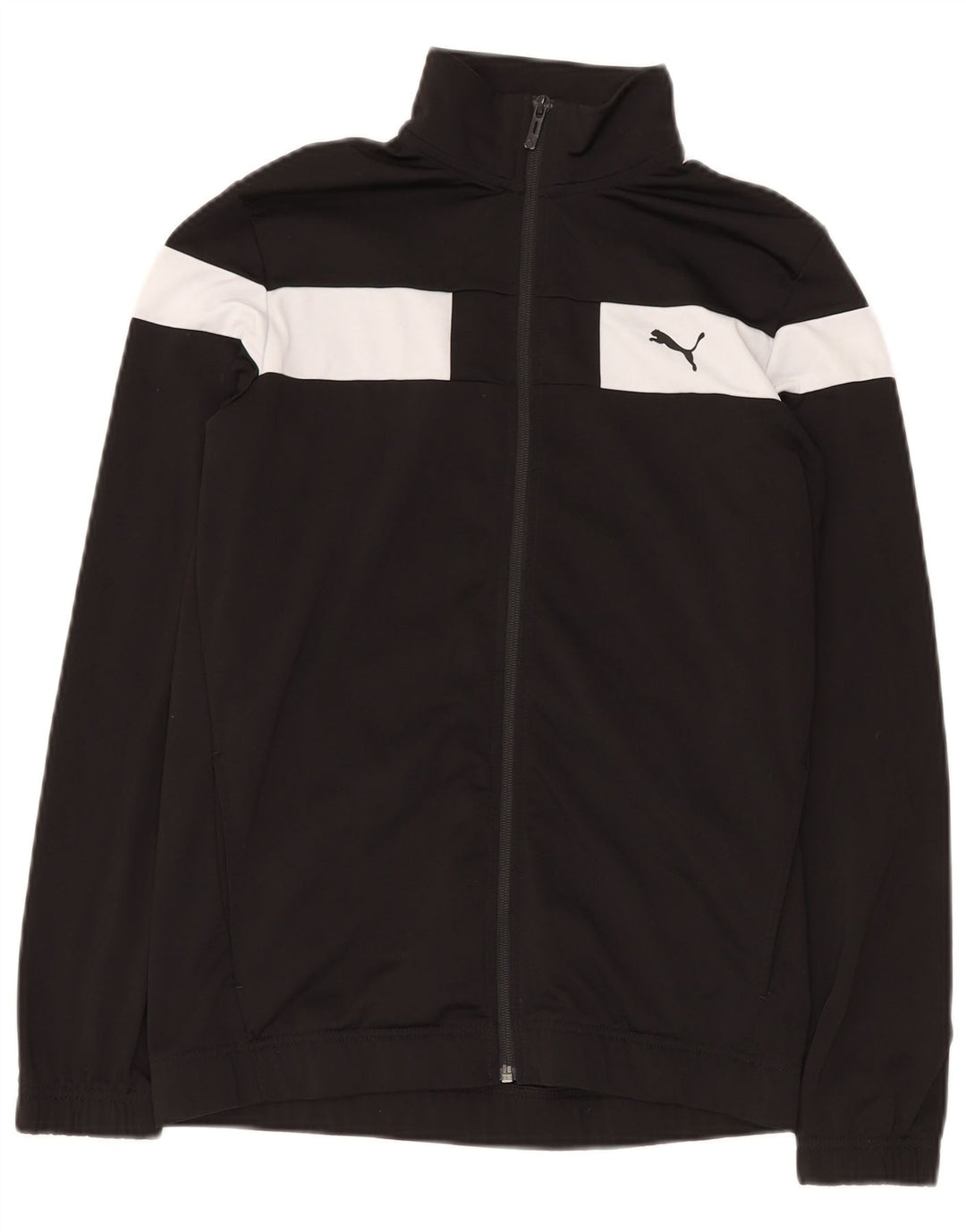 PUMA Veste de Survêtement Garçon 15-16 ans Noir Colorblock Polyester
