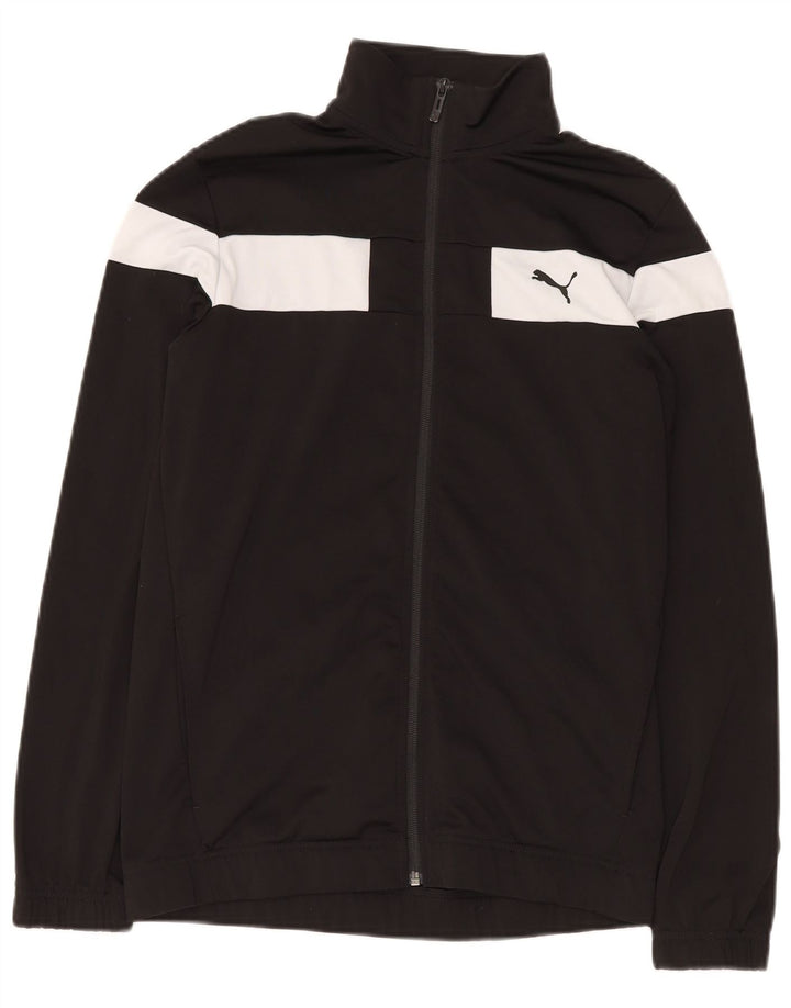 PUMA Veste de Survêtement Garçon 15-16 ans Noir Colorblock Polyester