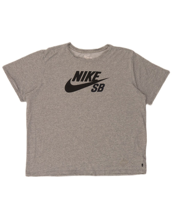 Nike T-shirt graphique coupe athlétique pour homme 2XL Gris moucheté
