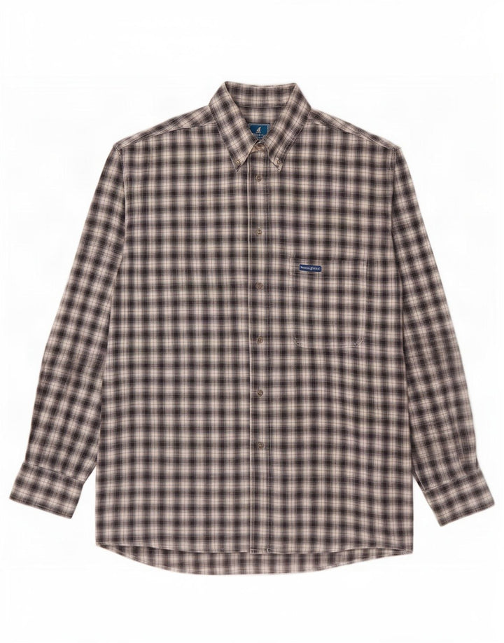 North Pole Chemise en flanelle pour homme XL à carreaux noirs