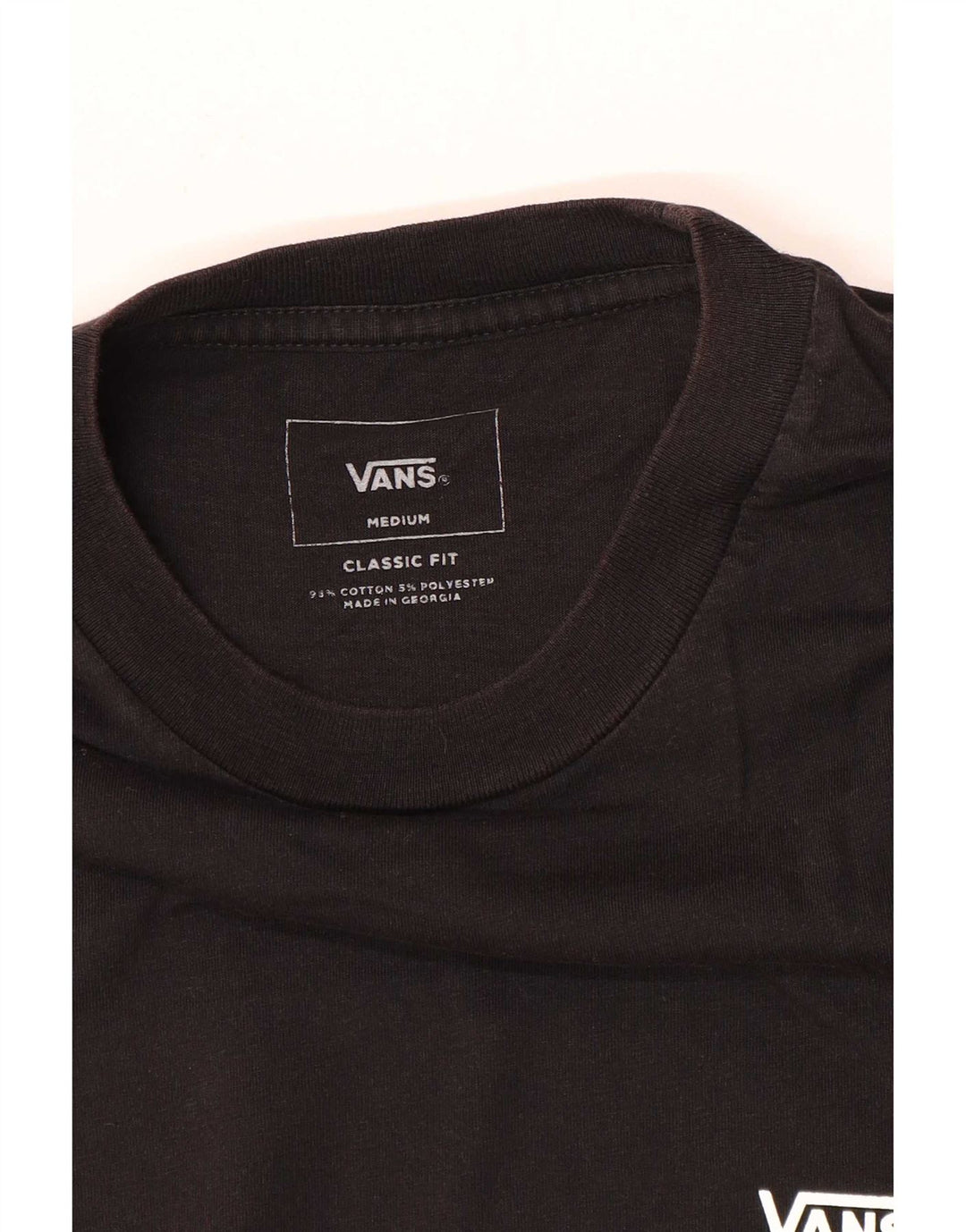 Vans T-shirt coupe classique pour hommes, noir moyen, colour block