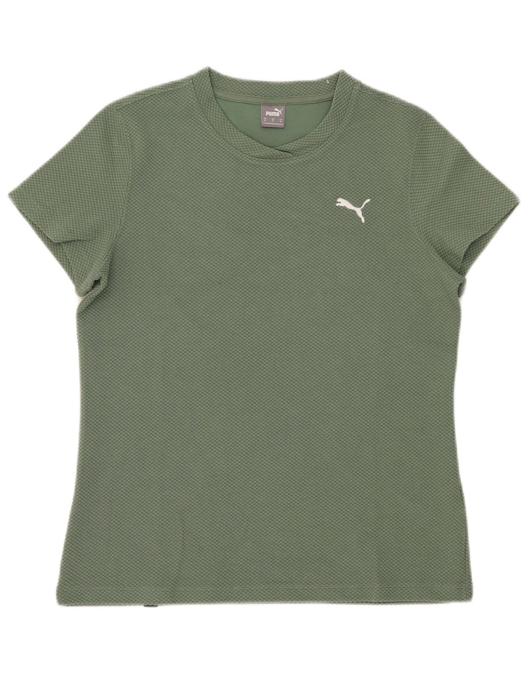 Puma T-shirt pour femme en coton vert moyen UK 12