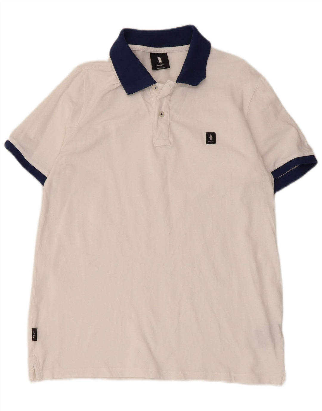 Refrigue Polo Homme Petit Blanc Colorblock Coton