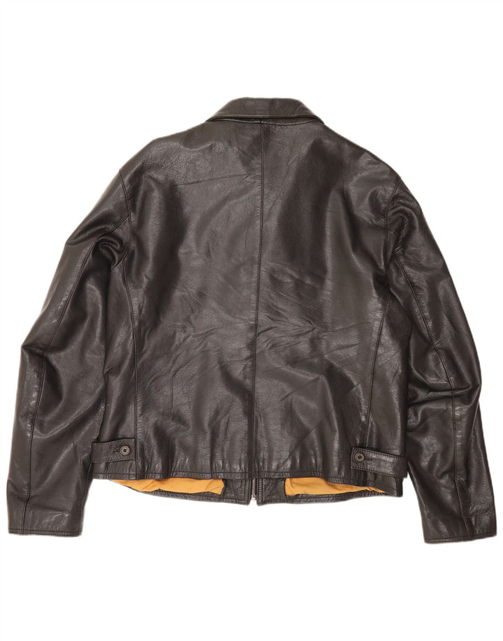 Protagonist Veste en cuir pour homme UK 40 Large Noir
