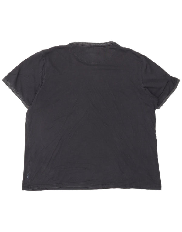 TED BAKER T-Shirt Homme Top 2XL Bleu Marine Coton