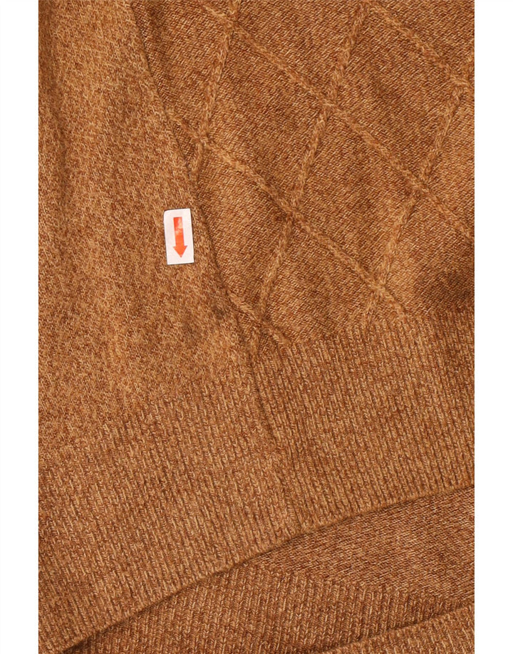 Dockers Pull col rond pour homme, grand, marron, argyle/diamant, acrylique