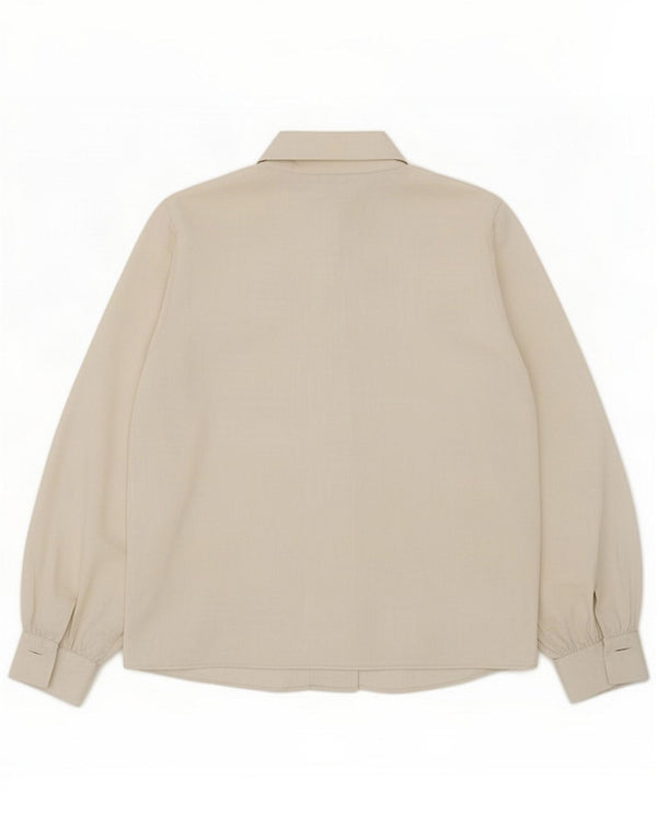 Zara Chemisier Femme UK 16 Large Blanc Polyester