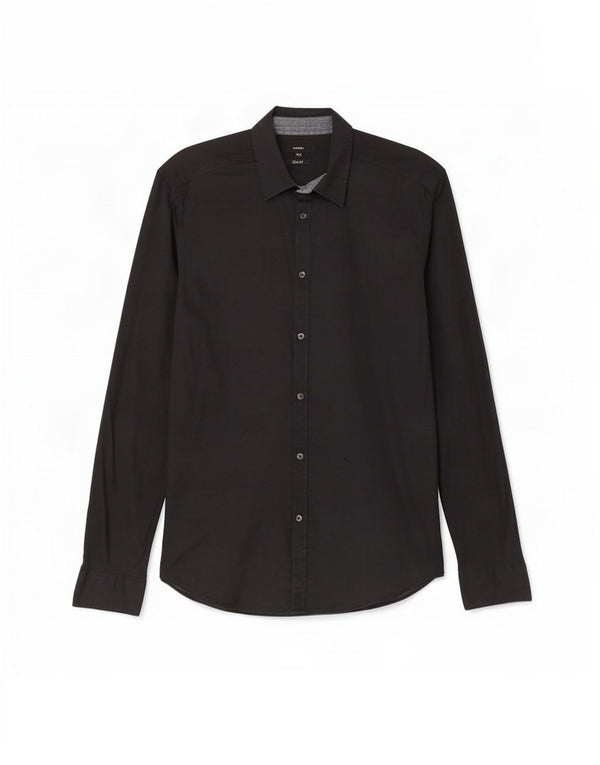 Diesel Chemise Slim Fit XL Coton Noir Homme