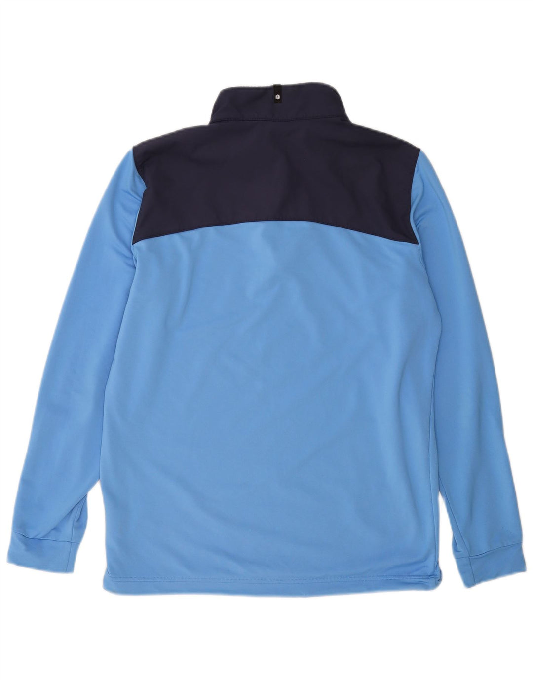 Puma Haut de Survêtement Zip Neck Pullover Homme Bleu Moyen Polyester Colorblock