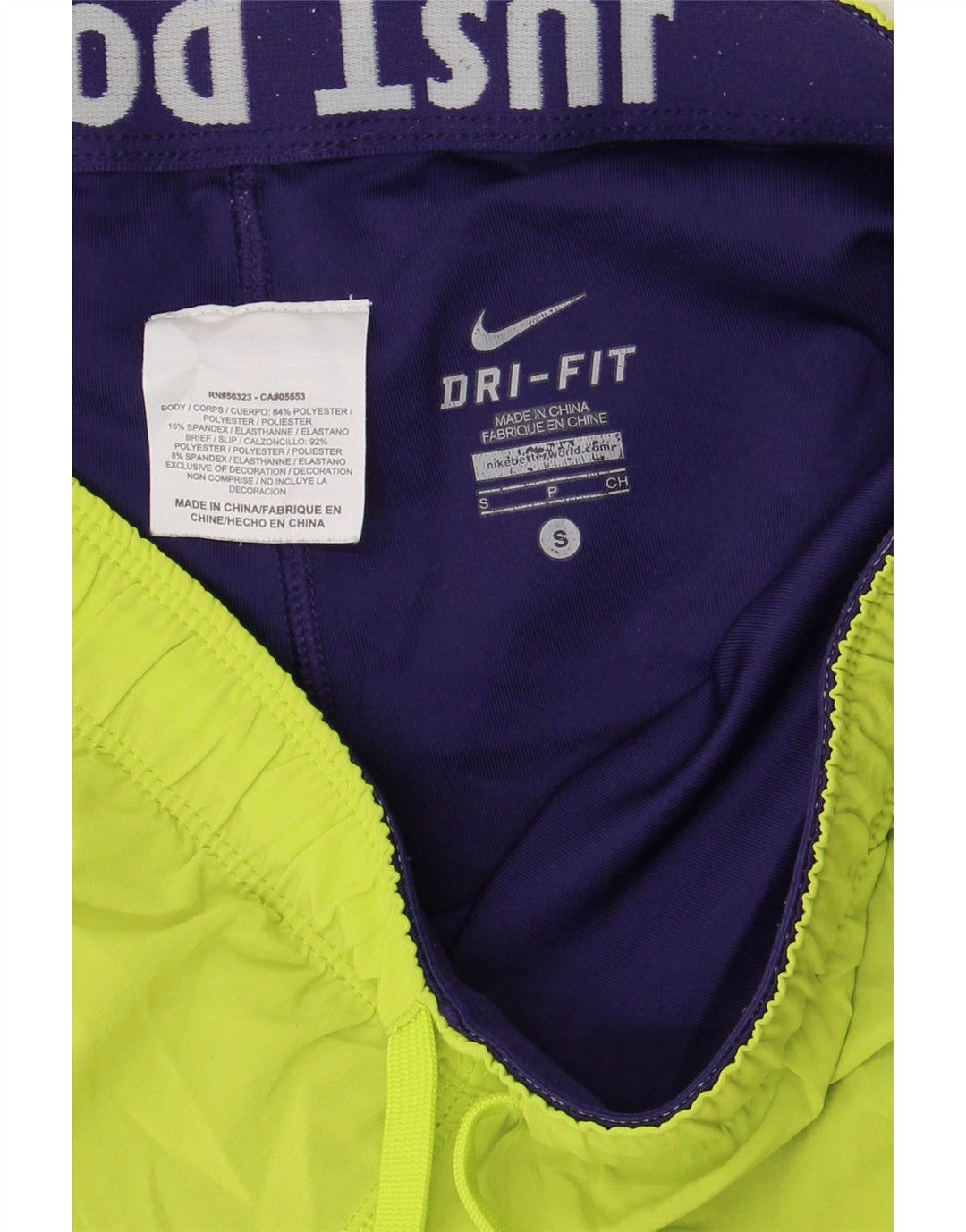 NIKE Short de sport Dri Fit pour femme UK 10 Petit Vert Polyester