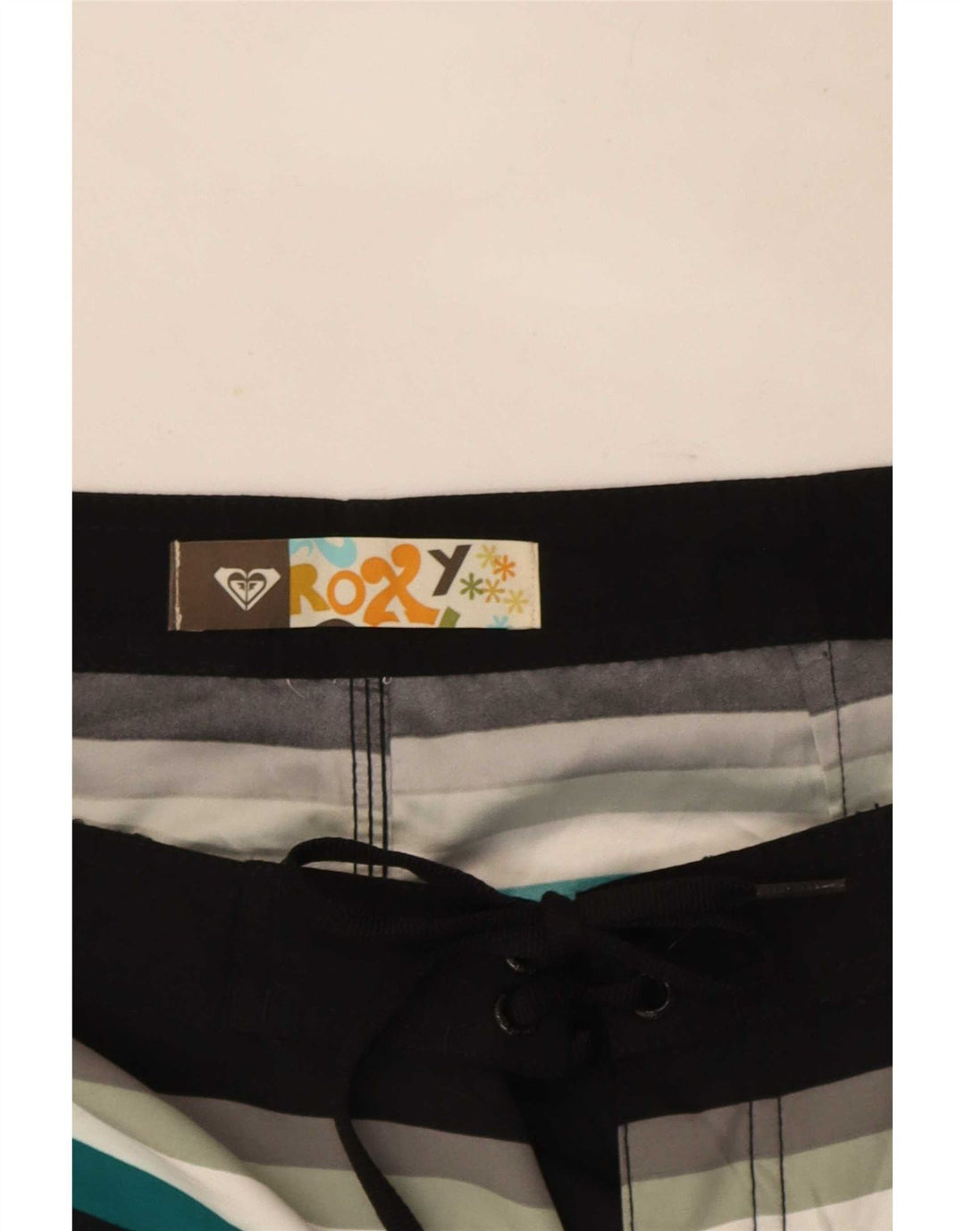 Roxy Short de Bain Graphique Homme Rayé Noir Moyen