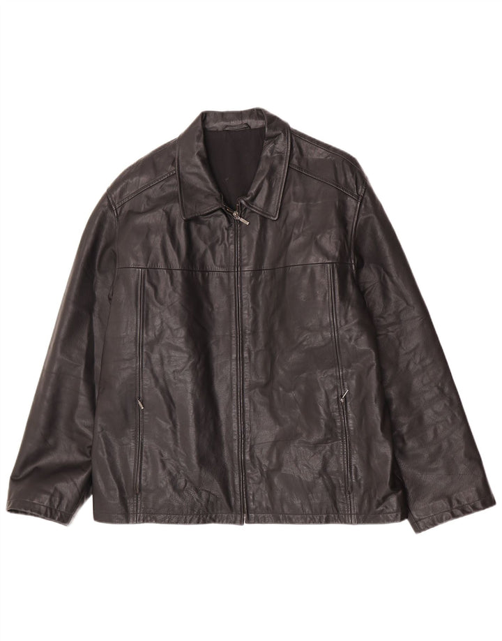 I NAVIGLI Veste en Cuir Homme IT 56 3XL Noir