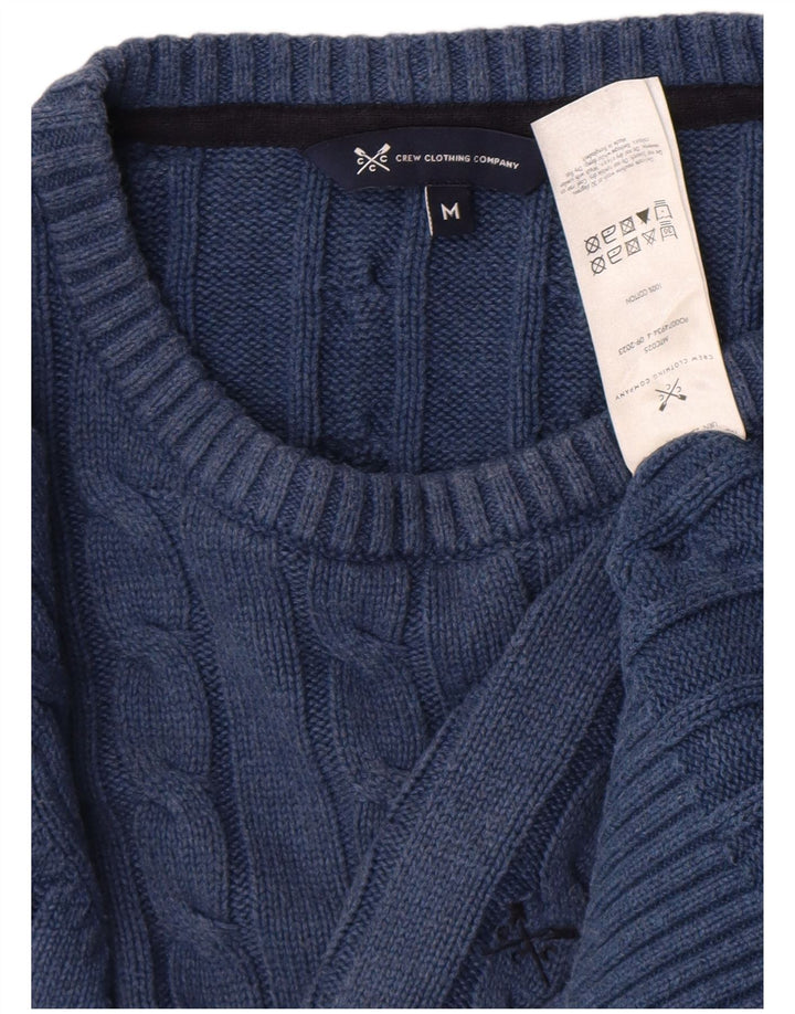 Crew Clothing Pull col bateau homme bleu moyen coton