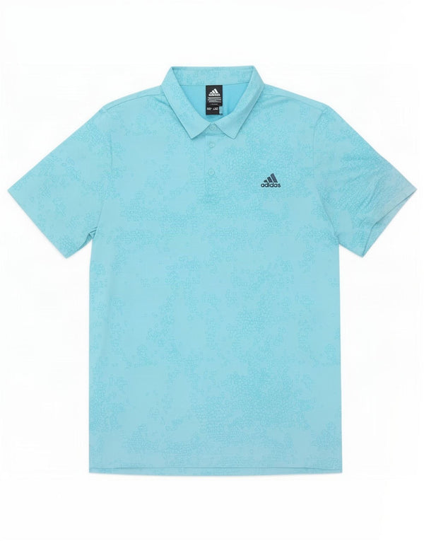 Adidas Polo Homme XL Bleu Géométrique Polyester