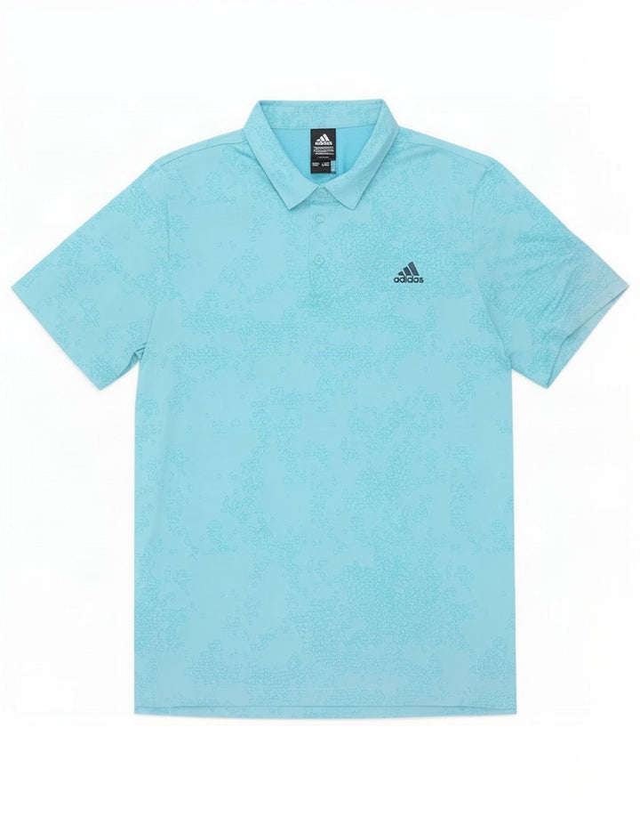 Adidas Polo Homme XL Bleu Géométrique Polyester