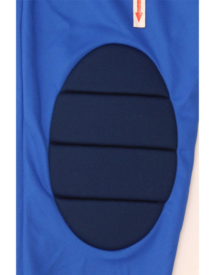 Adidas Hommes Climalite Haut À Manches Longues Bleu Moyen Colorblock Polyester