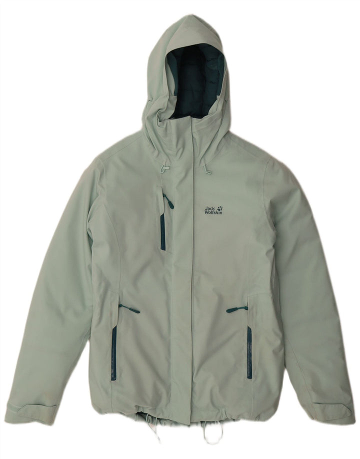 Jack Wolfskin Veste matelassée surdimensionnée à capuche pour femme UK 8/10 Small Vert