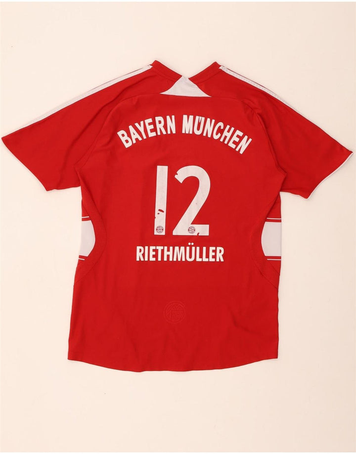 ADIDAS T-shirt graphique FC Bayern Munchen pour garçon 15-16 ans Rouge rayé