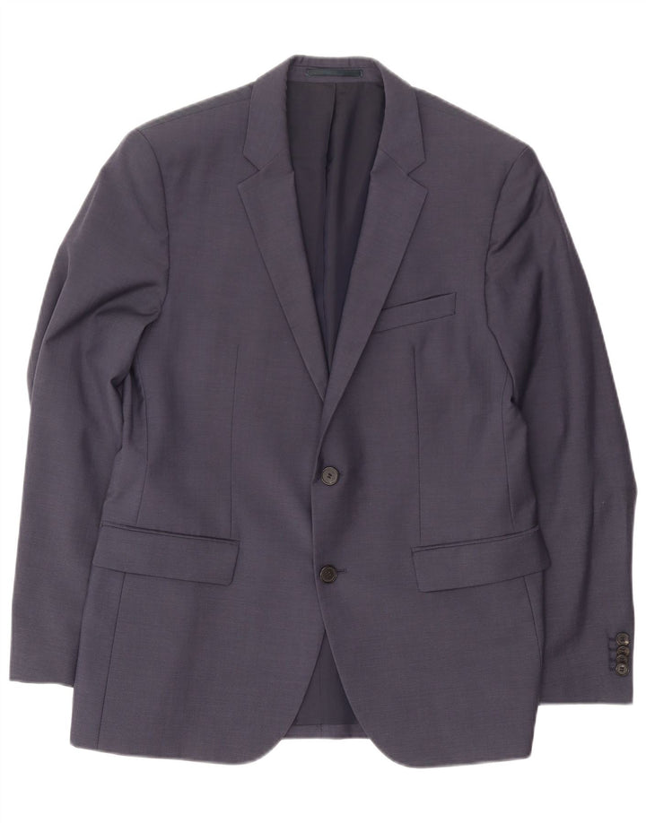 Hugo Boss Veste blazer à 2 boutons pour homme EU 50 Grande laine bleu marine
