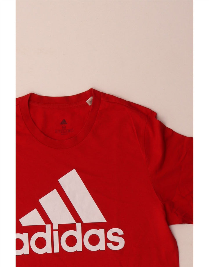 Adidas T-Shirt Graphique Homme Rouge Moyen Coton