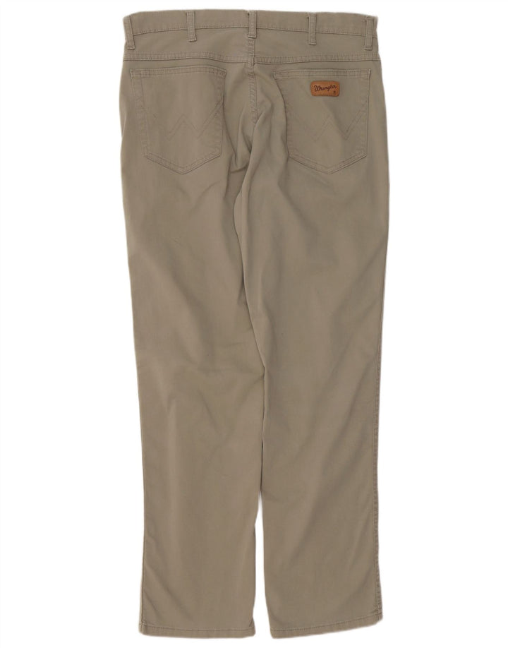 WRANGLER Pantalon décontracté Texas droit pour homme W34 L30 Kaki Coton
