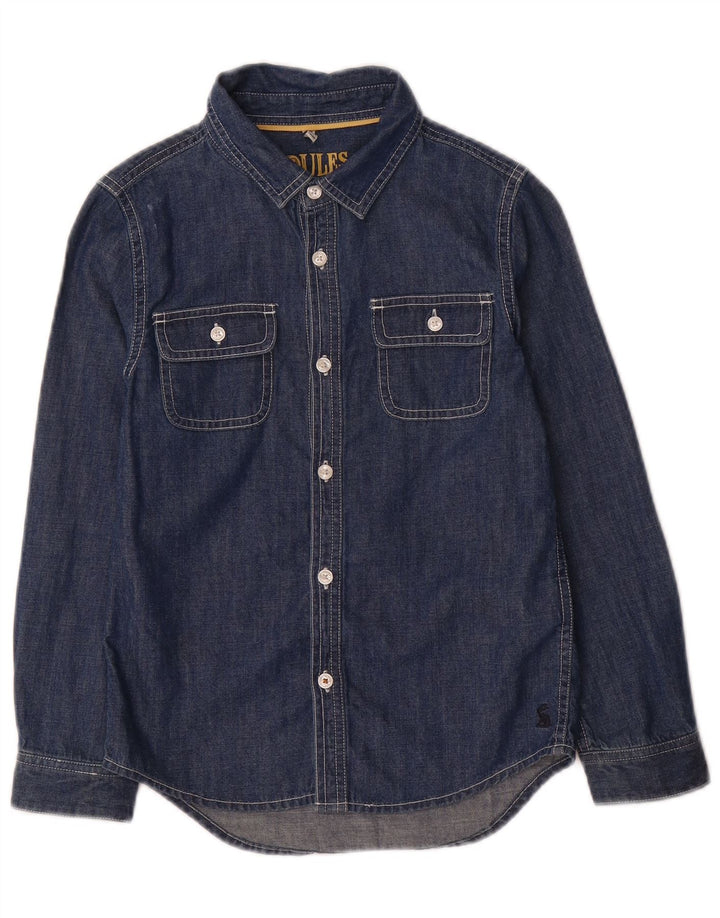 Chemise en Jean Joules Garçon 7-8 ans Bleu Marine Coton