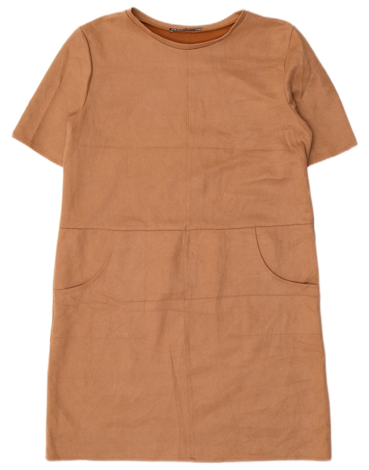 Zara Robe droite pour femme UK 16 Large Marron