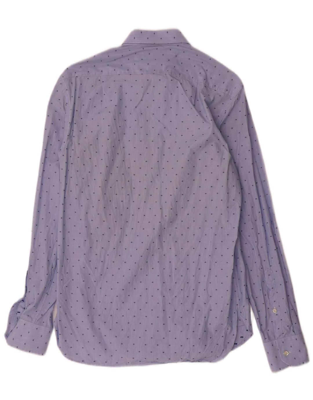 Boggi Chemise sur mesure pour homme Taille 40 15 3/4 Bleu moyen à fines rayures