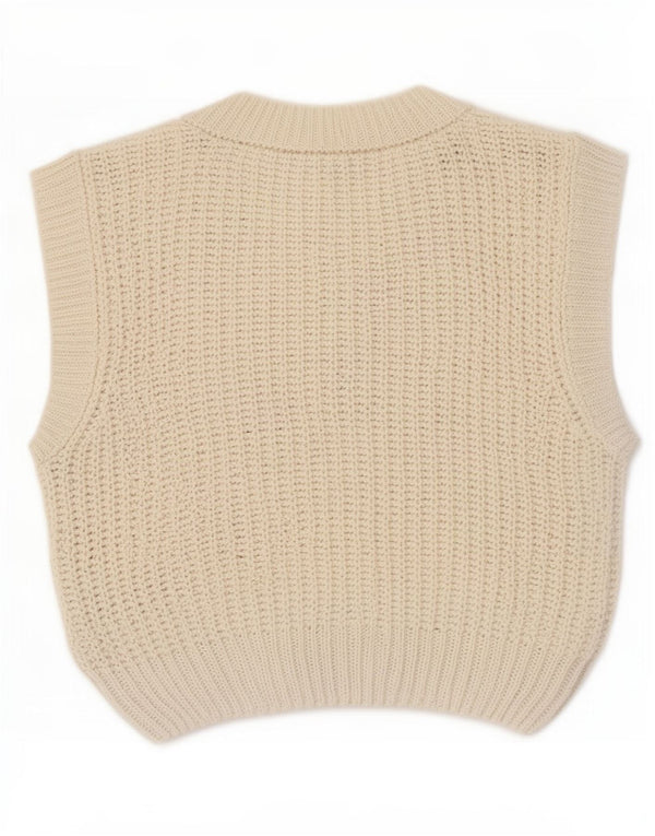 Zara Womens Vest Débardeur UK 14 Grand Blanc