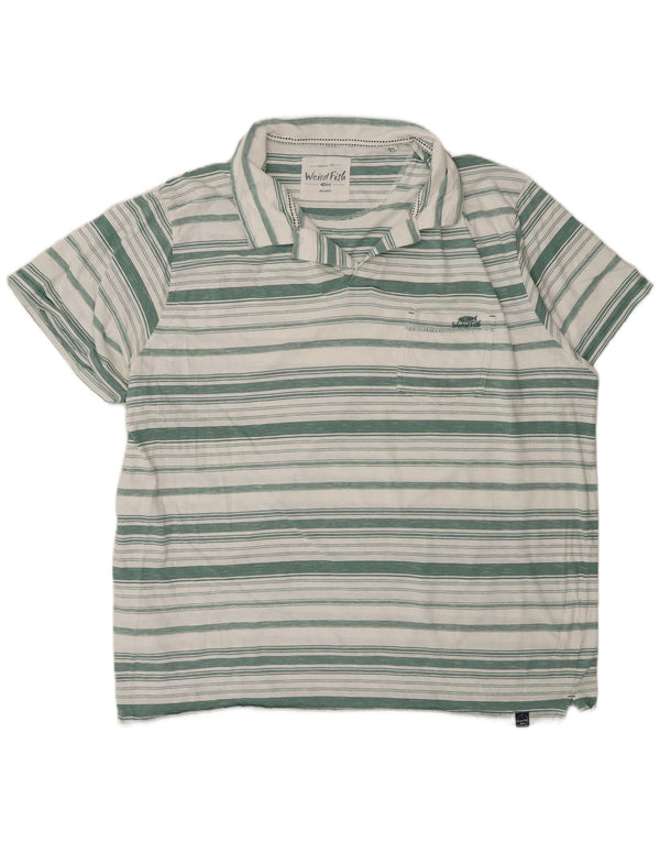Weird Fish Polo Homme 4XL Coton Rayé Vert