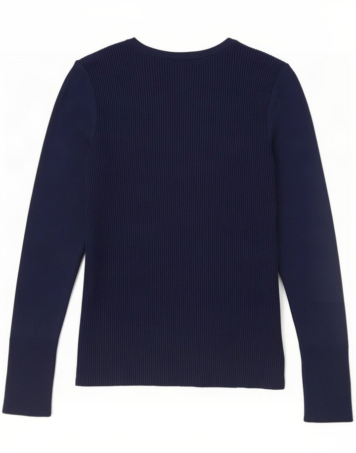Zara Femme Top Manches Longues UK 14 Large Bleu