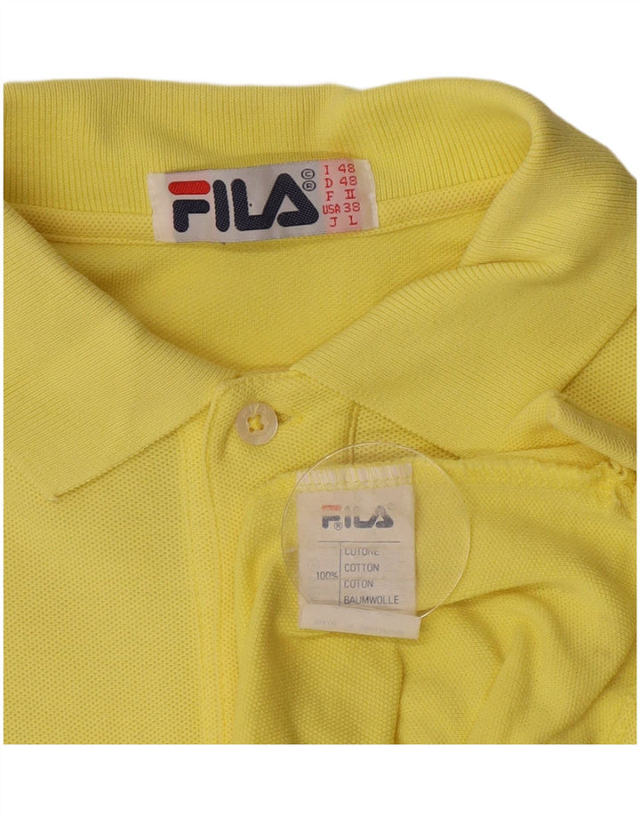 Fila Polo Homme IT 48 Coton Jaune Moyen