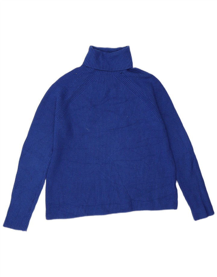 Marks & Spencer Pull col roulé pour femme UK 14 Bleu moyen Viscose
