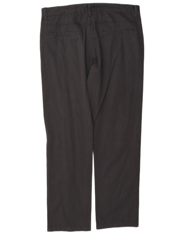 Zara Pantalon Chino Droit Homme EU 44 Large W34 L30 Gris Coton