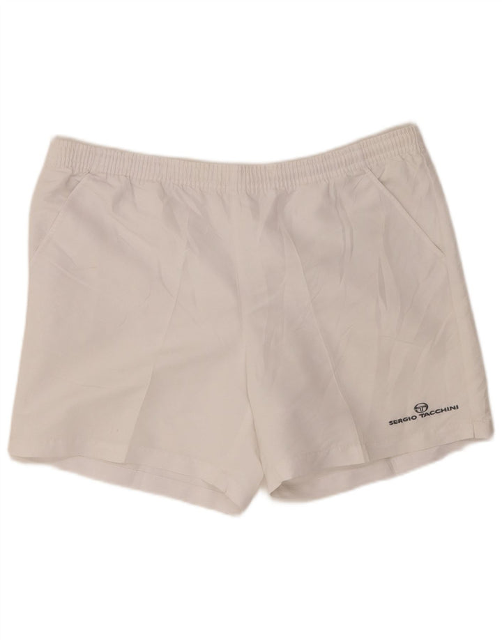 SERGIO TACCHINI Short de Sport Homme XL Blanc Polyester