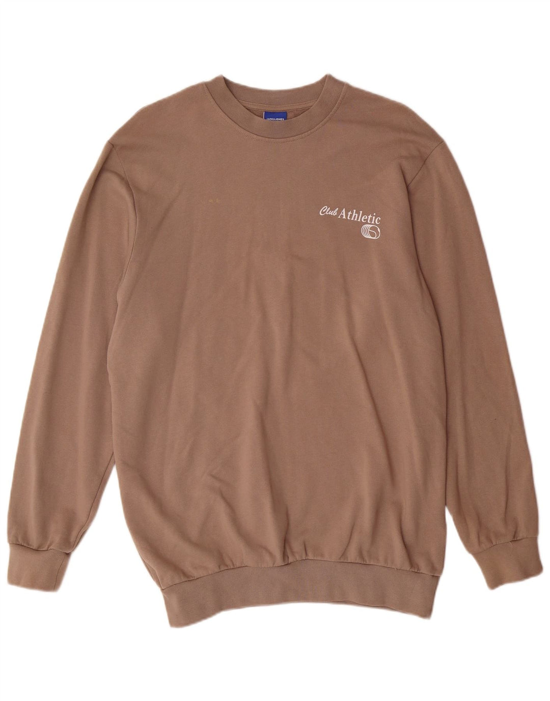 JACK & JONES Sweat-Shirt Graphique Homme Beige Moyen Coton