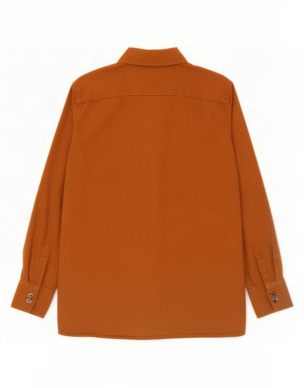 Zara Chemise en velours côtelé pour femme UK 10 Petit coton marron