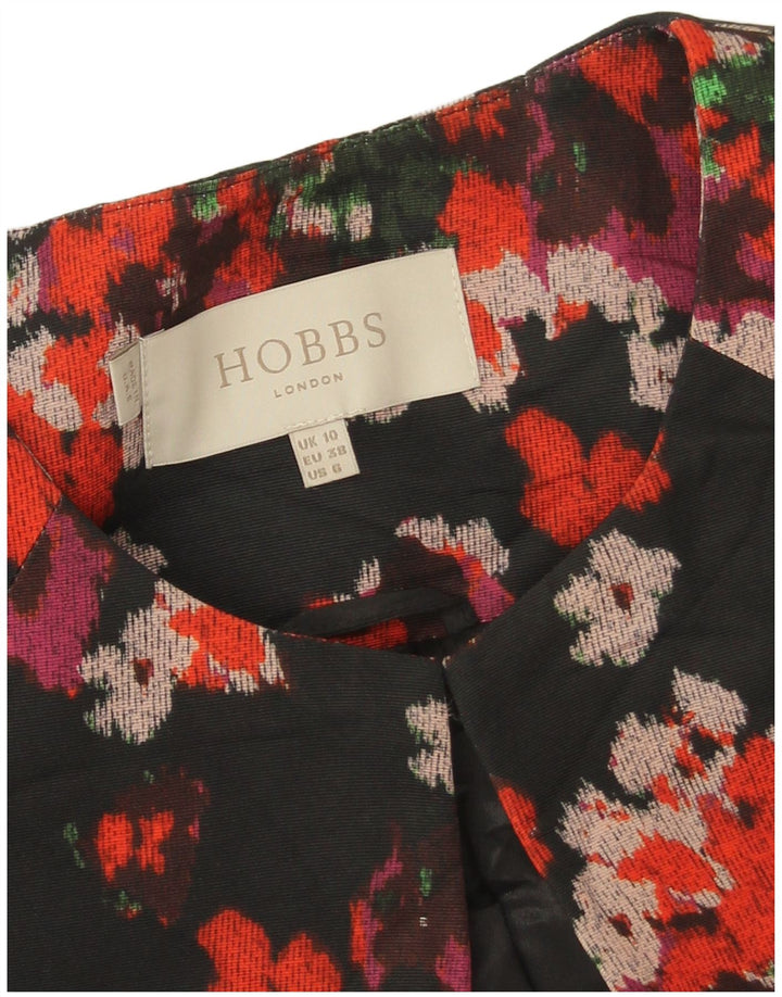 Hobbs Manteau surdimensionné pour femme UK 10 Petit polyester floral noir