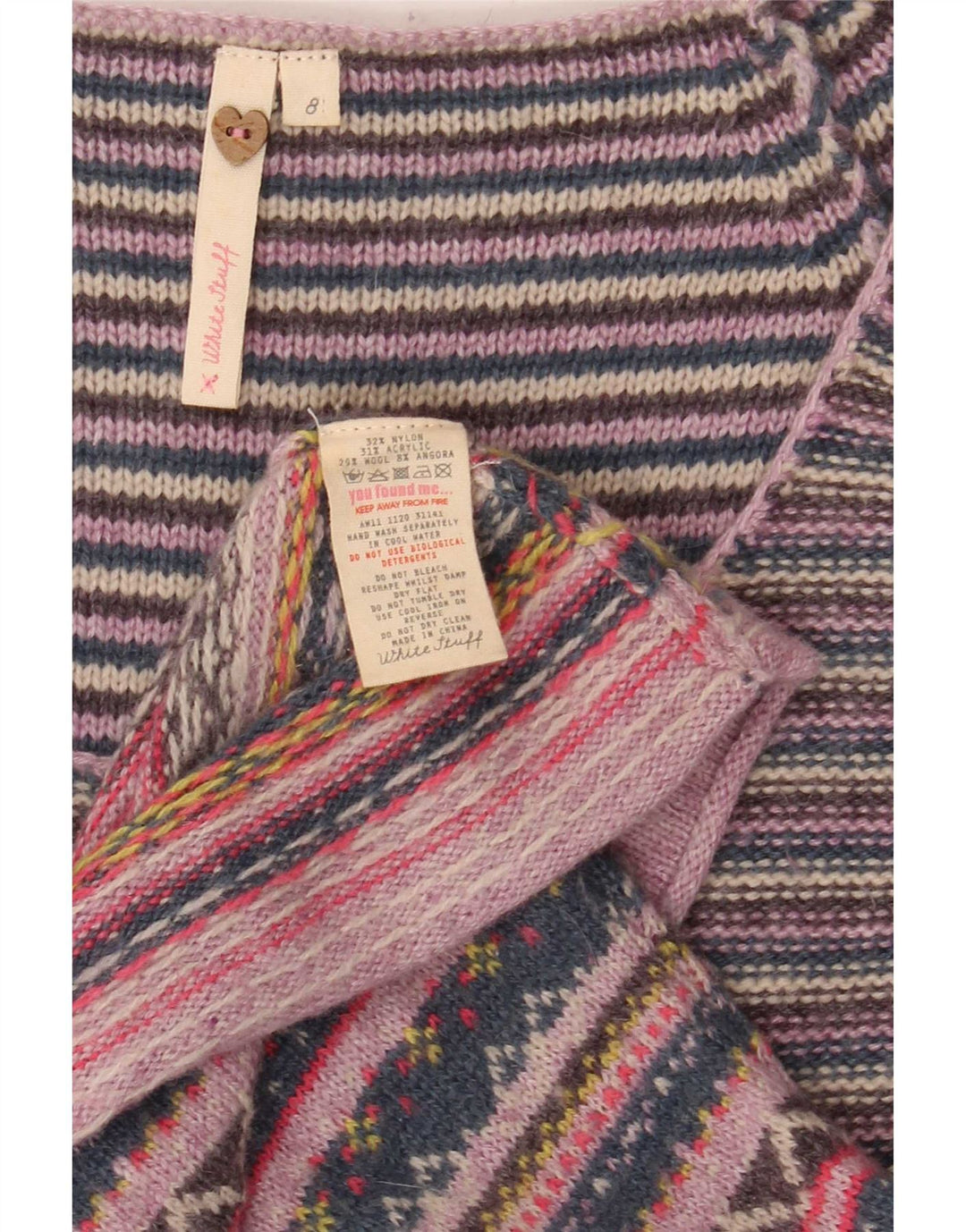 Robe pull White Stuff pour femme UK 8 Small à rayures multicolores